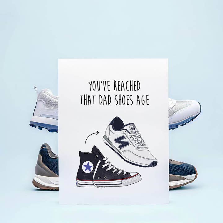 Liyana Studio – wholesale Birthday card – Dad Shoes Age - Funny Birthday Card