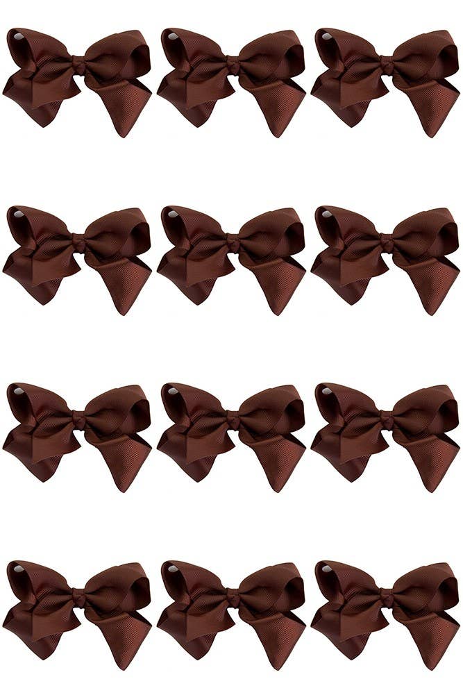 Hana - Wholesale Hair Bow - Kids - 8 Inch Hair Bow With Alligator Clip (12pc)25