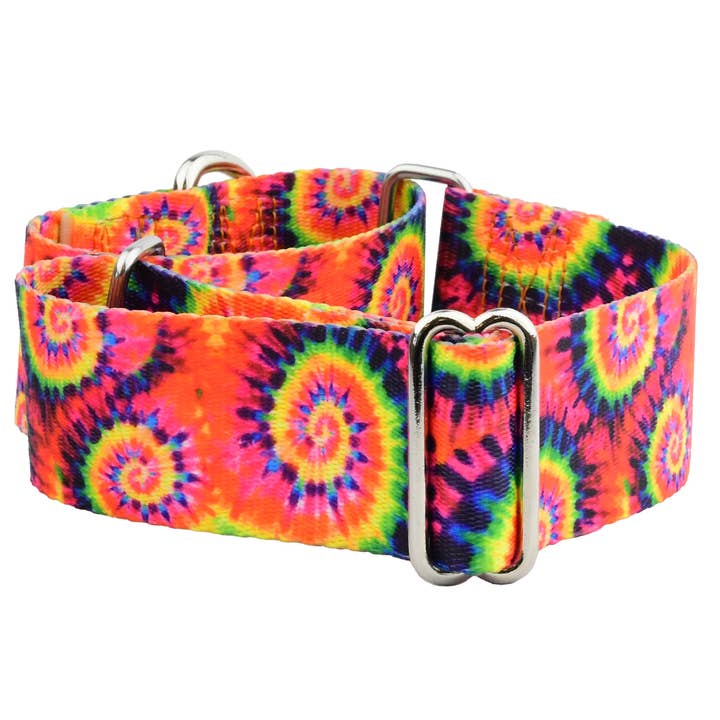 1.5 „EarthStyle Classic Tie-Dye Hundehalsband für den Großhandel von 2 Hounds Design
