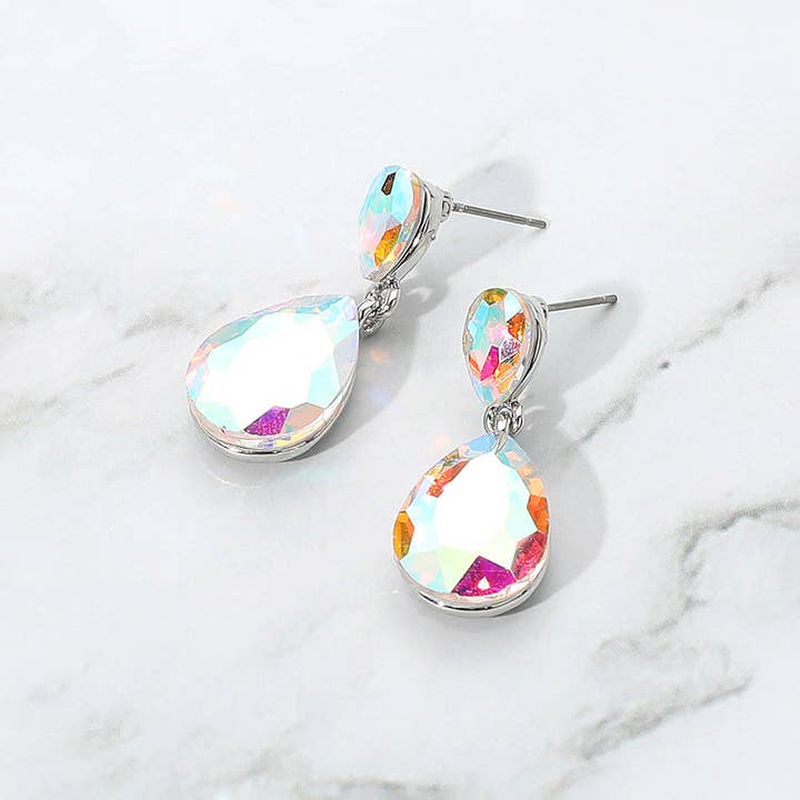 Sensibling Corp. - Wholesale Dangle earrings - Glass Crystal Teardrop Dangle Earrings16