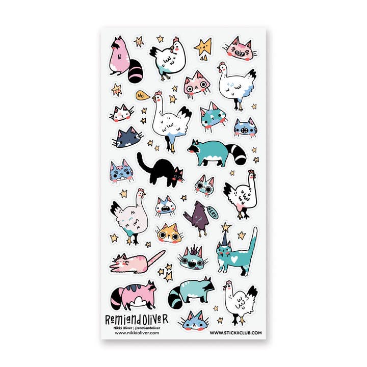 Sassy Lil' Critters Stickervel voor wholesale door STICKII