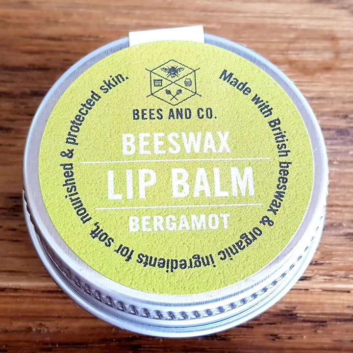 Organic Hand made British Beeswax Lip Balm 10g - Bergamot for wholesale by Bees & Co