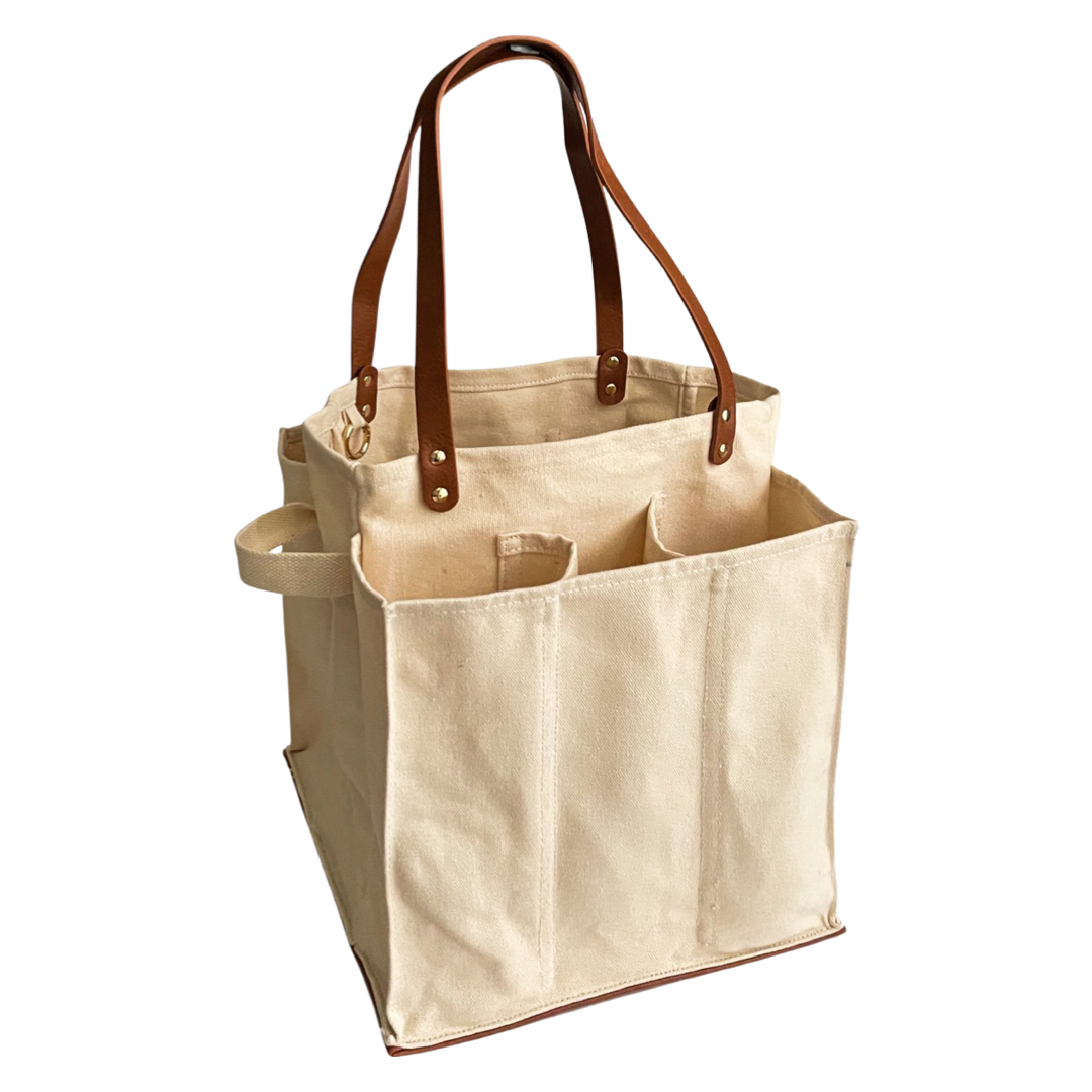 CapaBunga® - Wholesale Grocery/Shopping Bag - Heavy Canvas Tote Bag | Reusable Multi-Pocket Market Tote 20