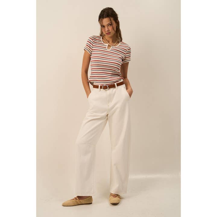 The GREii - Wholesale Knit Top - Women's - Vibrant Striped Knit Top5