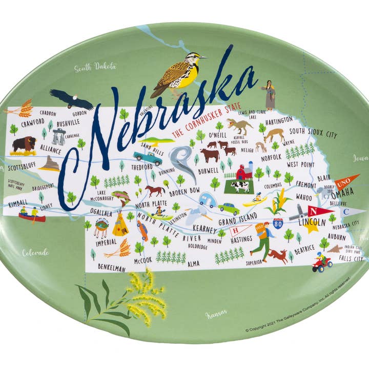 Nebraska 16" Melamin Servierplatte für den Großhandel von Galleyware
