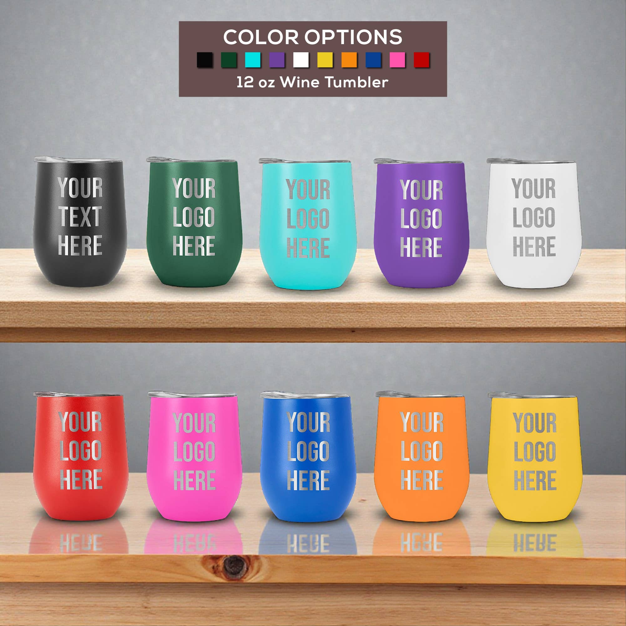 Engrave My Memories - Vendita all'ingrosso Bicchiere/tazza termica - Bicchiere da vino personalizzato con logo inciso su misura 12oz3