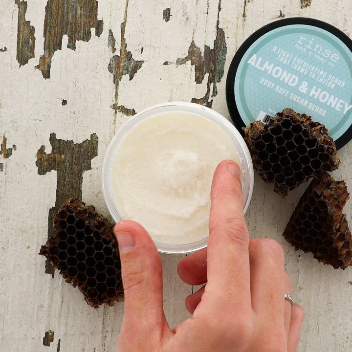 Body Buff Almond & Honey | Sugar Scrub | Warm for wholesale by Rinse Bath Body Inc