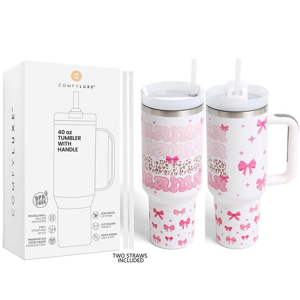 Pink Irene Wholesale - Wholesale Insulated Mug/Tumbler - 40 oz TUMBLER W/HANDLE DOUBLE WALL STAINLESS STEEL16