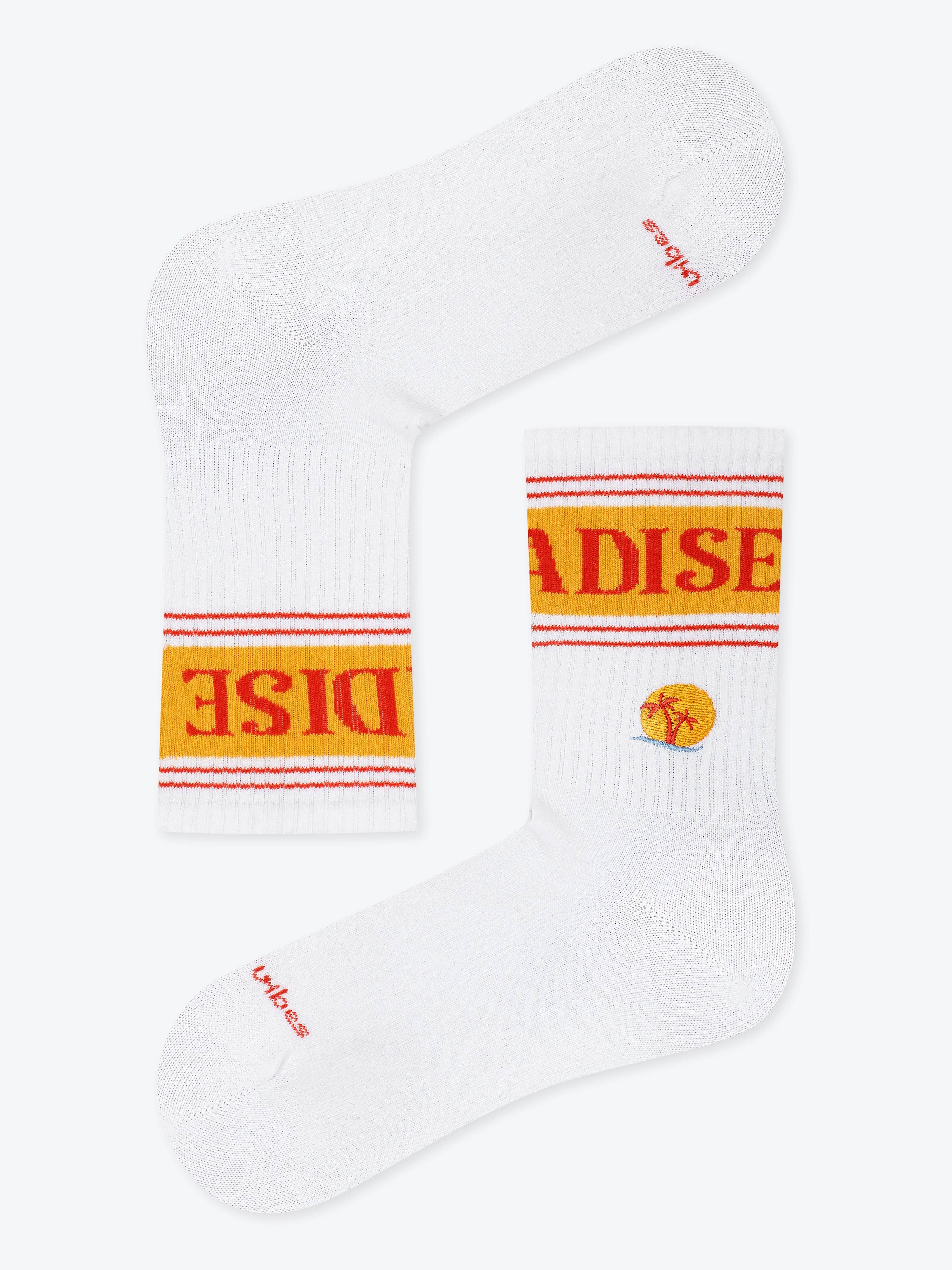 Natural Vibes - Wholesale Socks - Unisex - Paradise Socks - Organic Crew Socks with Embroidery3