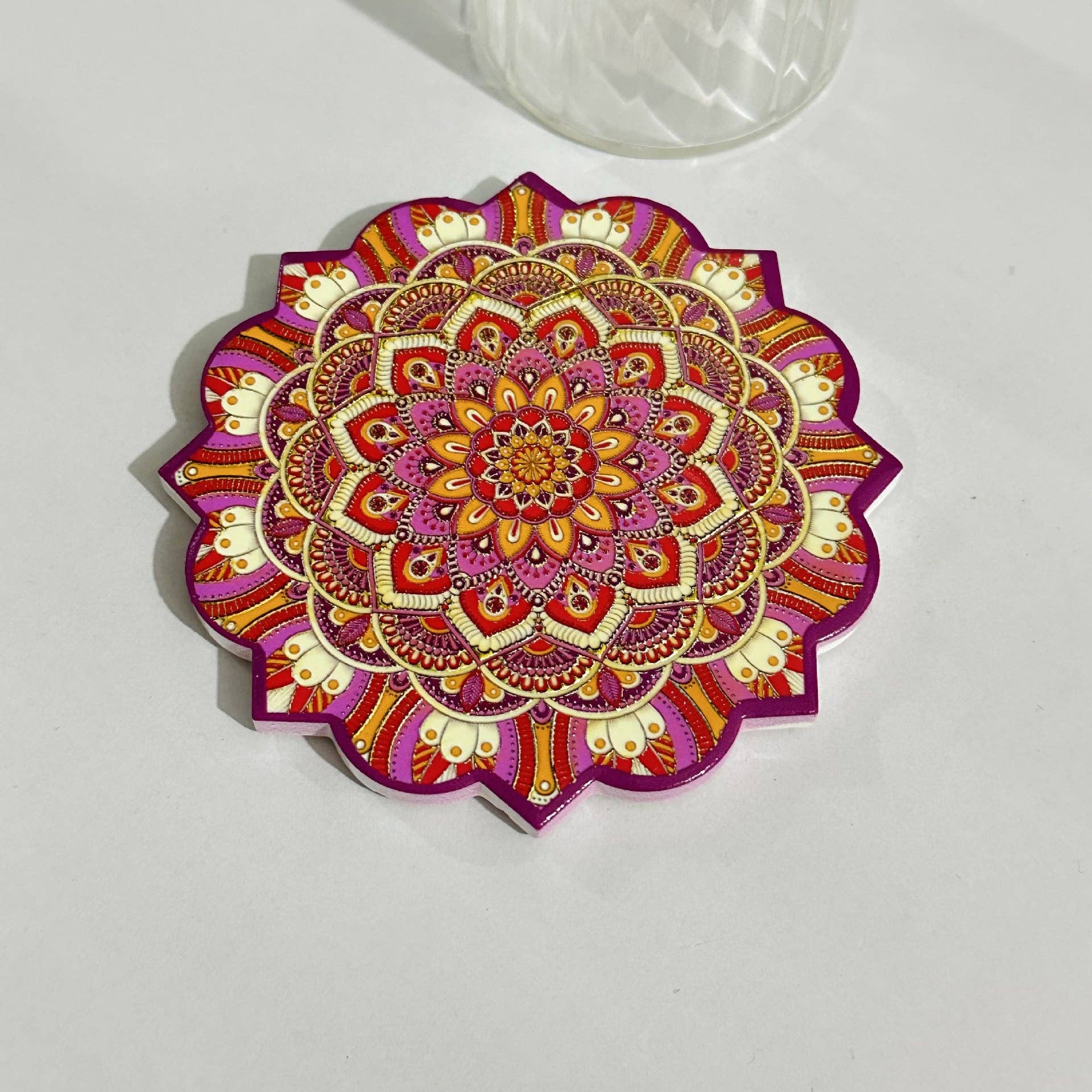 Magia Design - Wholesale Coasters - Bohemian Mandala Flower Heat-Resistant Coaster5