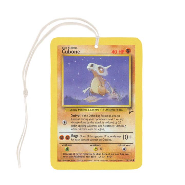 Profumatore d'aria con carta Pokémon Cubone per la vendita all'ingrosso da parte di Lucky Mfg. Co.