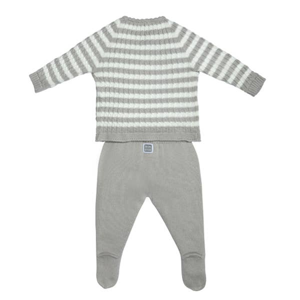 Grey Hugo Baby Set Gray 100% Cotton for wholesale on Faire1