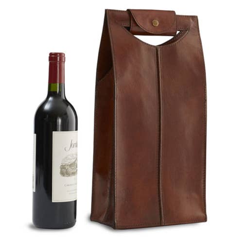 Jay mataji Handicrafts - Wholesale Wine Tote - Leather Wine Case, Personalized Leather Wine Bag, Groomsmen