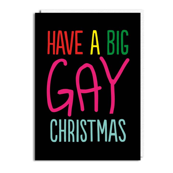 Carte de Noël amusante - « Noël gay » pour la vente par The Buddy Fernandez Card Company