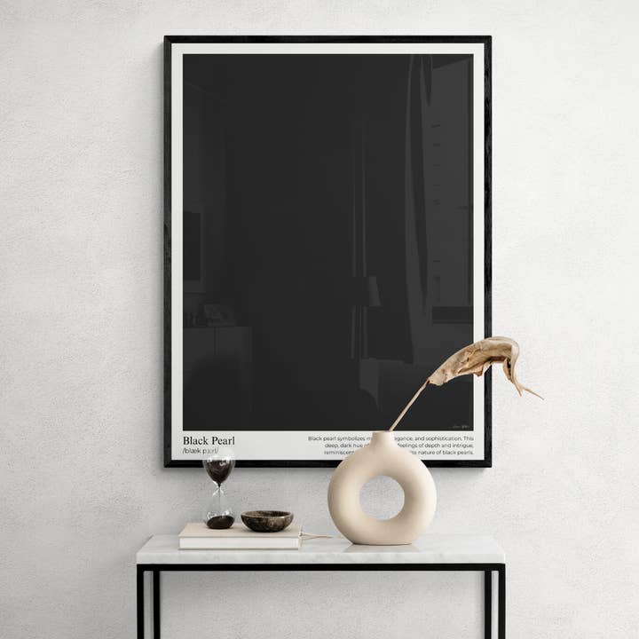 Poster couleur Pearl Black pour la vente par T:mi Söderholm Jonna