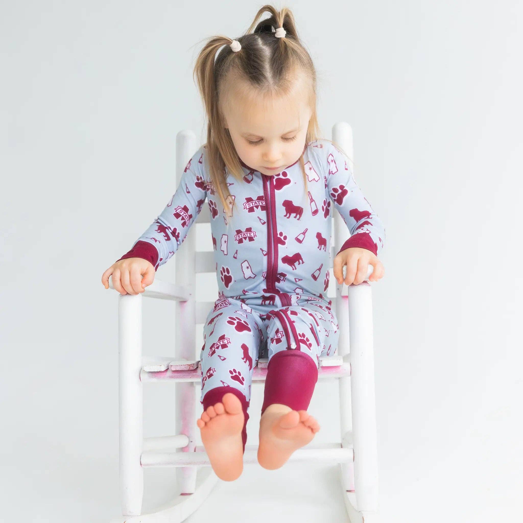 Tailgate Tikes - Wholesale Jumpsuit - Baby - Mississippi State Bulldogs Zippy One-Piece5