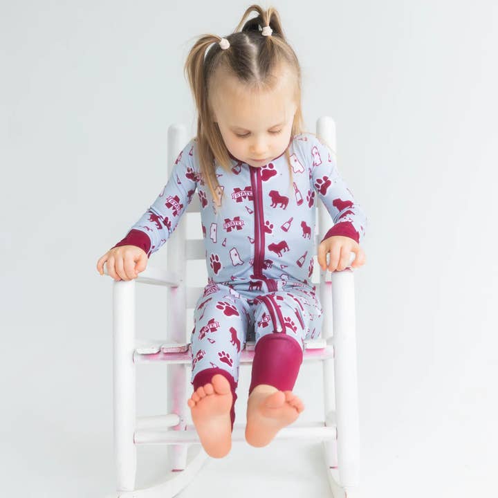 Tailgate Tikes - Wholesale Jumpsuit - Baby - Mississippi State Bulldogs Zippy One-Piece5