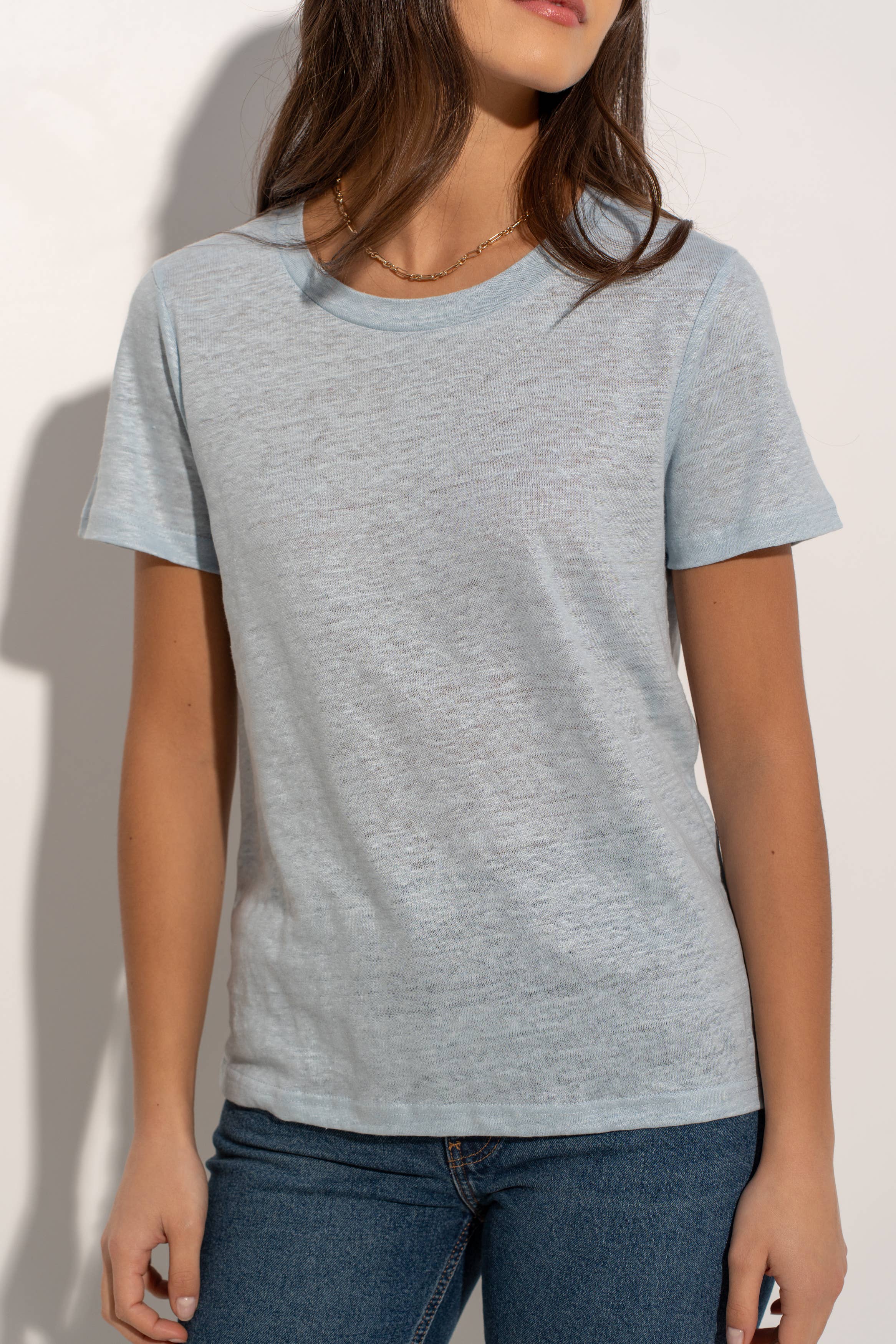 jw.atelier - Vente T-shirt – femme - T-shirt col rond en lin 29