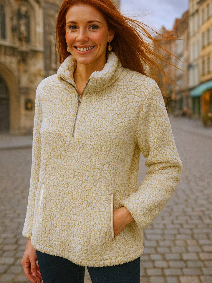 Veste Sherpa Camel 1989 avec poches latérales Plus pour la vente par LTX Sportswear