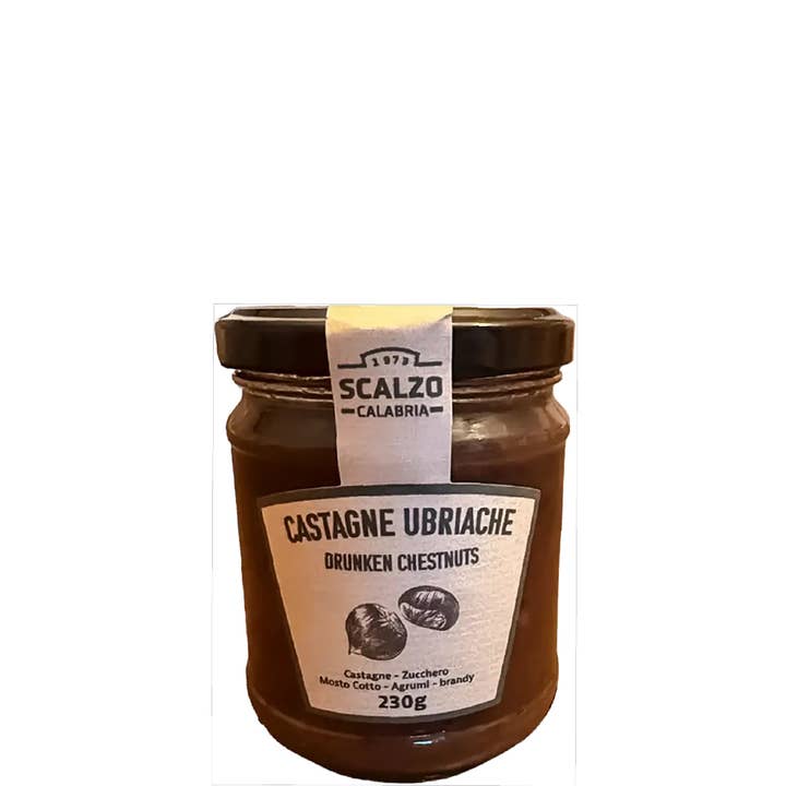 Crème de châtaignes ivres au brandy et agrumes 230 g pour la vente par Calabria da Gustare