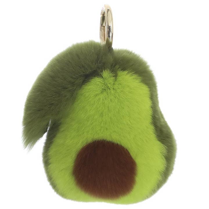 Cute Otter Rabbit Fur Avocado Fur Ugly Cute Doll Keychain for wholesale by FurDecoration