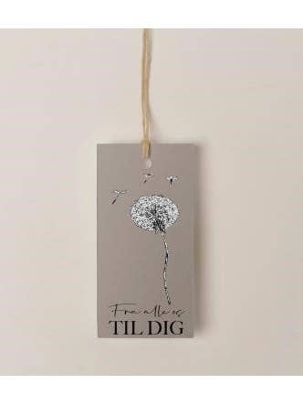 Fra os alle til dig - Hangtag for wholesale by Mouse and Pen Illustration ApS