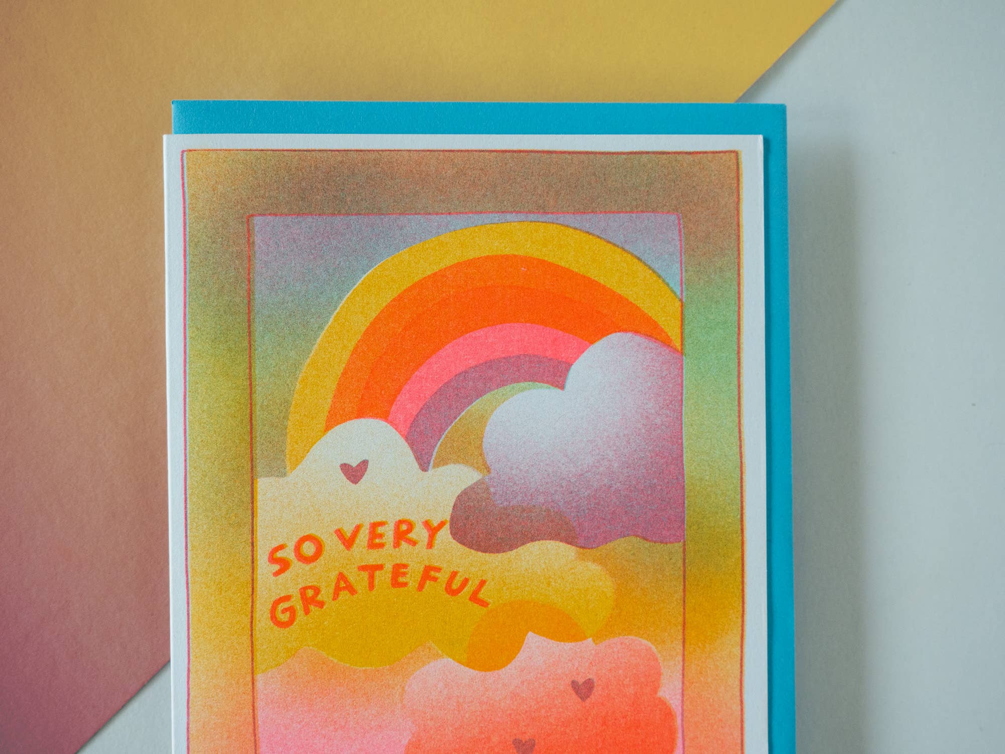 Katie Blanchard Art + Works - Wholesale Everyday Greeting Card - Grateful Sky - Risograph Greeting Card1