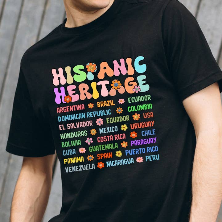 Vivtrek - Wholesale Screen Printed T-Shirt - Women's - Hispanic Heritage Country Latino Heritage Month Shirts
