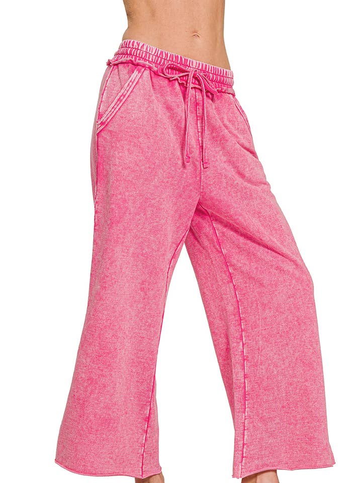 ..._ Syra tvättade French Terry-byxor med fickor för wholesale av 42POPS