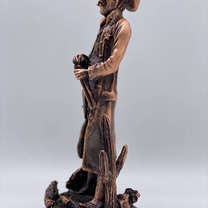 Deal1Sales - Wholesale Decorative Figurine - Bronze Standing Cowboy with Cactus