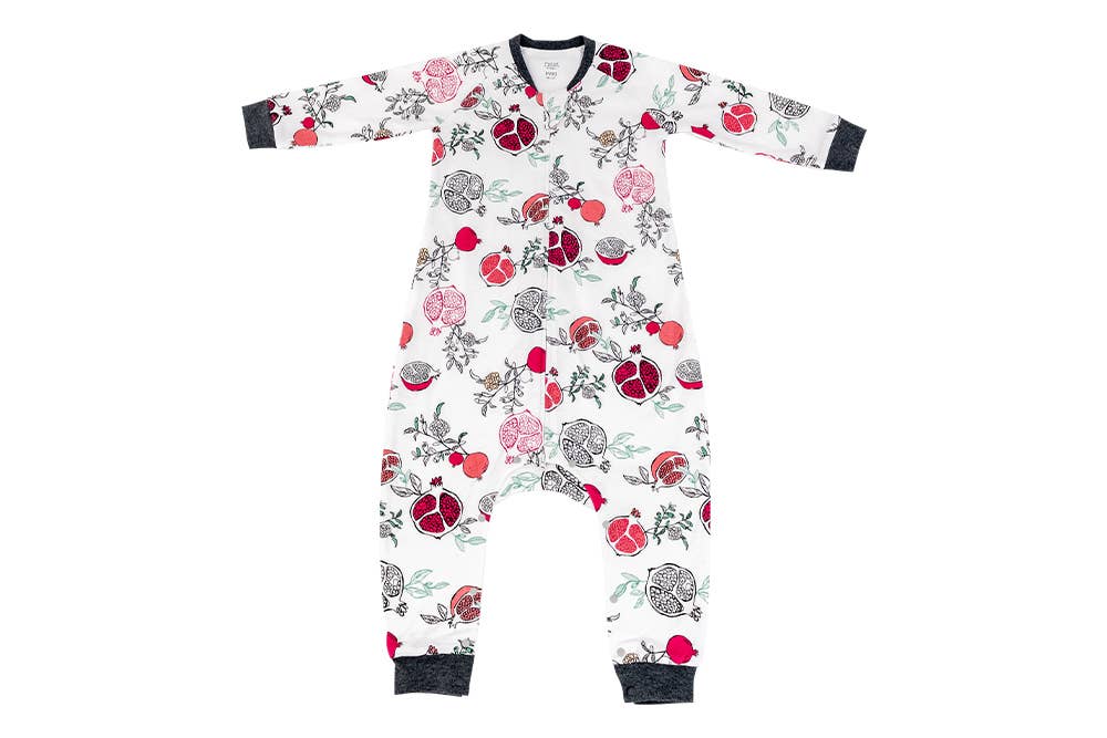 Nest Designs - Wholesale Sleepsuit - Baby - 1.0 TOG Organic Long Sleeve Sleep Suit - Pom Pom0