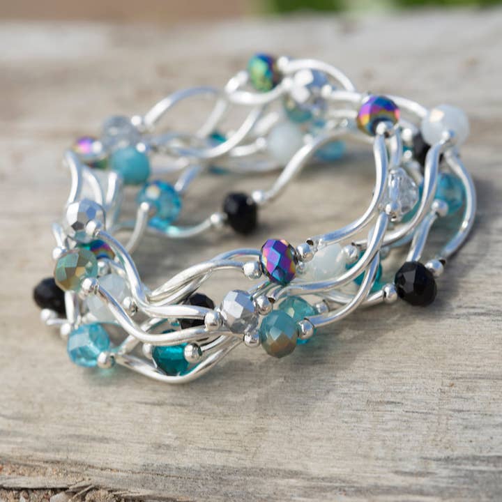 Diversión de Moda | Pulseras Clásicas Elásticas con Cuentas de Cristal para venta al por mayor de My Fun Colors