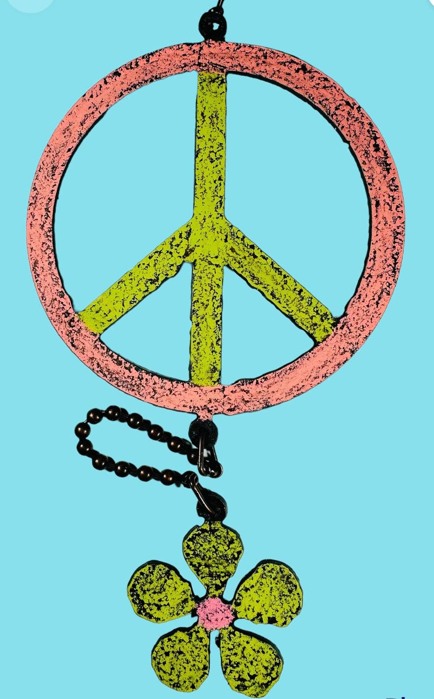 Whimsies - Vendita all'ingrosso Decorazione mobile - Segno della pace mobile, ornamento floreale mobile da giardino hippie eco6