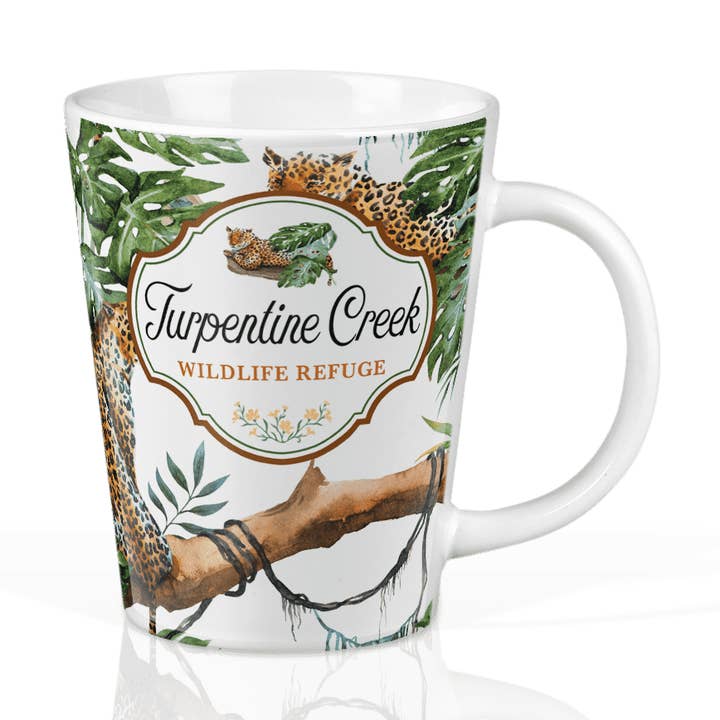 Customizable Ceramic 12oz Short Latte : Leopards In Tree Pa for wholesale by Matrix