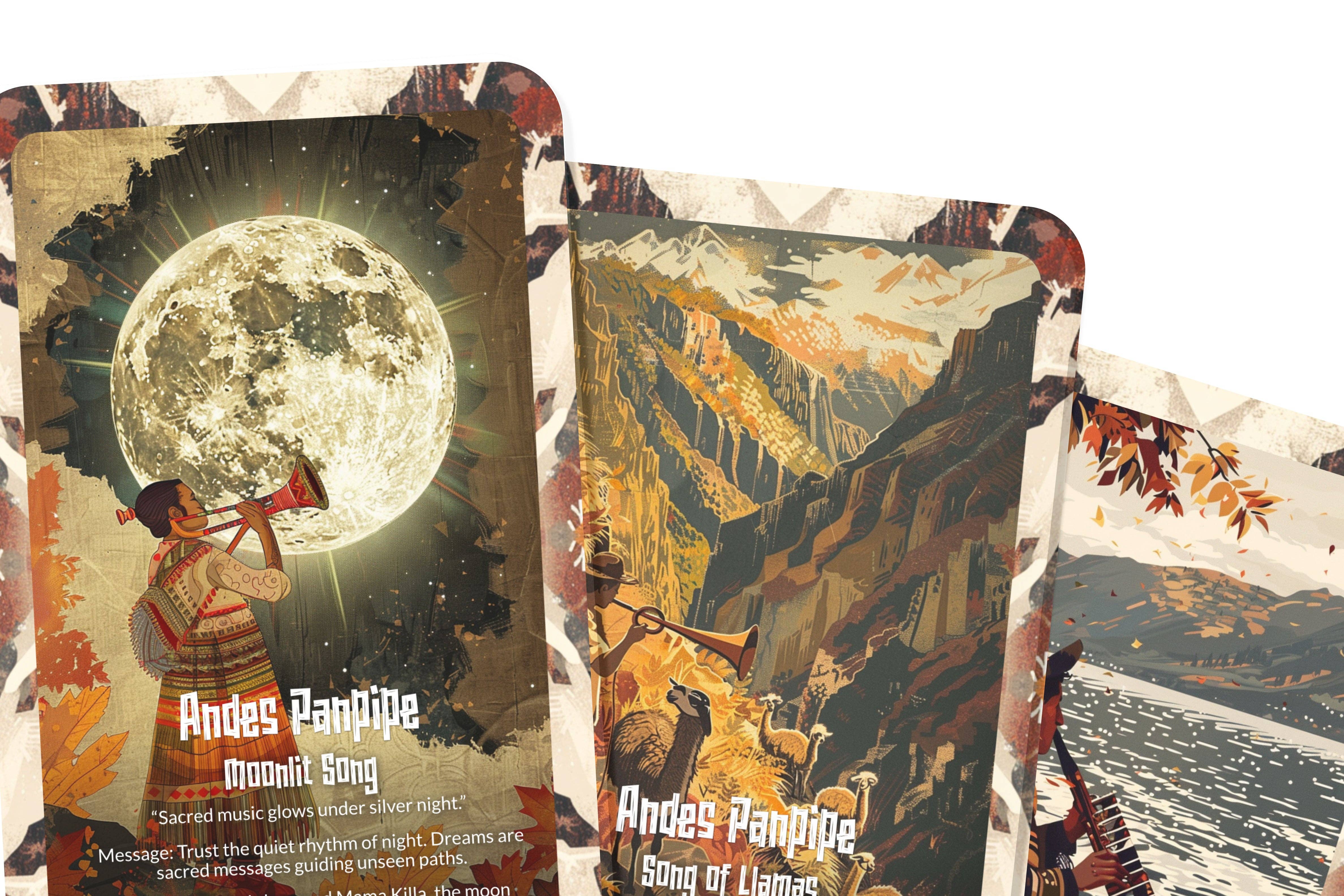 Ibiza Tarot USA – Großhandel Tarot-Karten – Orakel der Anden Panflöten-Bergmelodie-Deck – 22 Karten7