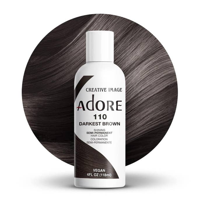 Adore Semi Permanent Hair Color,Darkest Brown,110 for wholesale by KT Supply