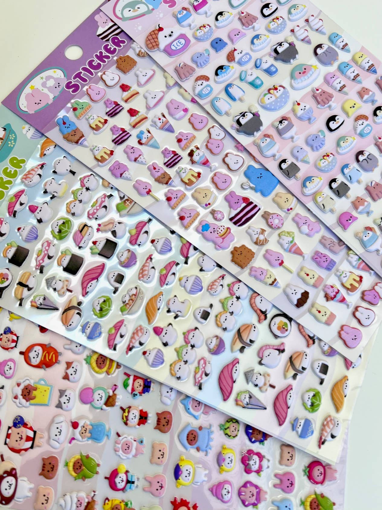 BCmini - Wholesale Sticker - 11024 Tiny Animal Puffy Assorted Stickers-124
