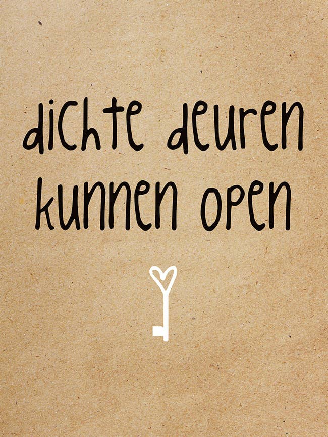 Postkarte A5: Geschlossene Türen können geöffnet werden für den Großhandel von Zinvol.nu