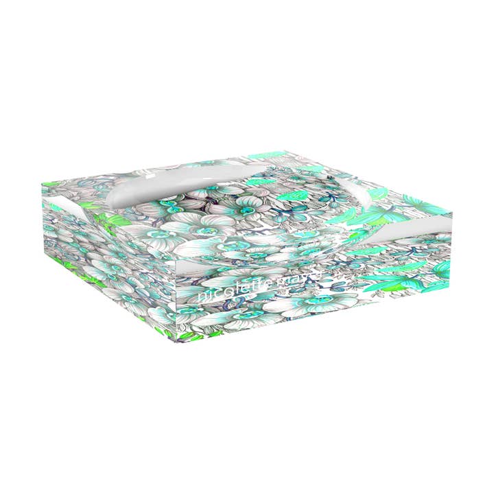 Orchid Phalaenopsis Robins Egg Acrylic Candy Catchall Dish for wholesale by Nicolette Mayer Collection