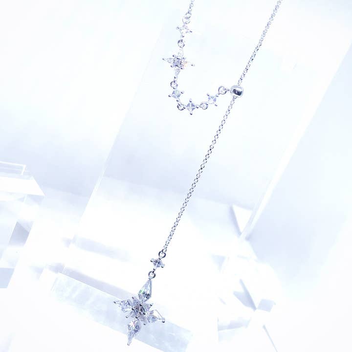 Gothic Cross Necklace, Adjustable Lariat crystal necklace for wholesale by Holicca