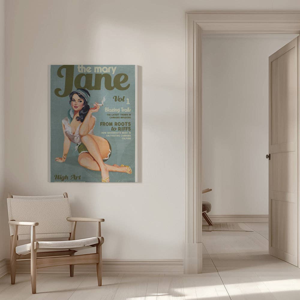 GTA ART - Wholesale Art Print - Wall art Mary Jane Retro Vintage Pinup Cannabis Art11