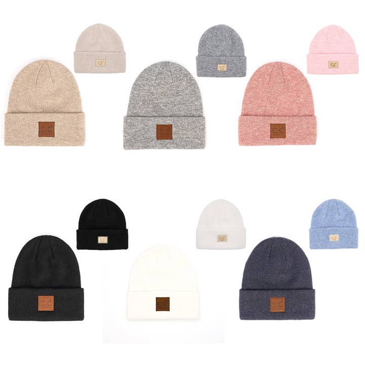 Fashion City - Venta al por mayor Gorro de lana - Niños - Gorros clásicos de mamá y yo, modelo Heather, a juego, para niños4