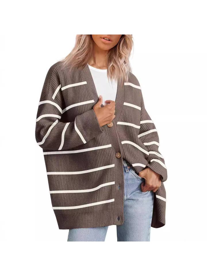 Chicto - Wholesale Cardigan - Women's - Simple Knitting Cardigan Button V-Neck Solid Color Sweater