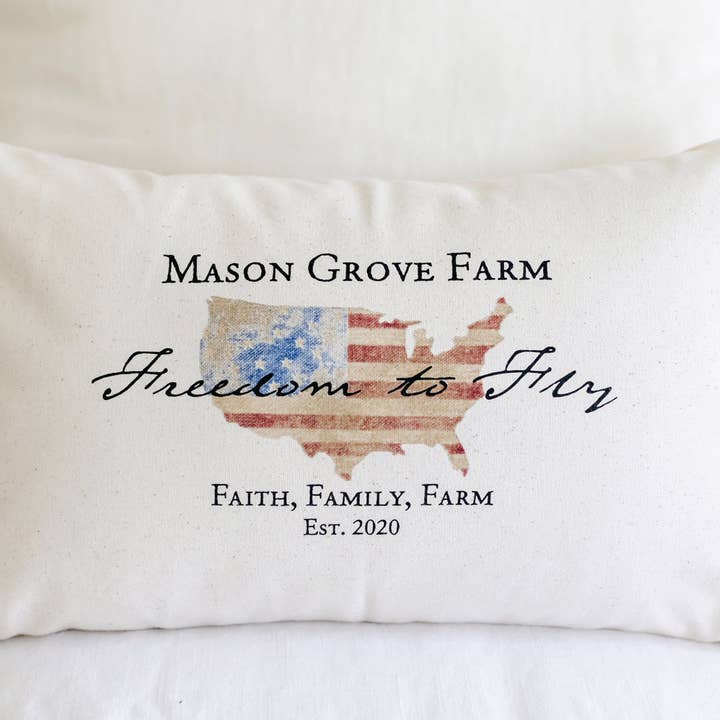 Freedom to Fly Pillow for wholesale by Mason Grove Farm