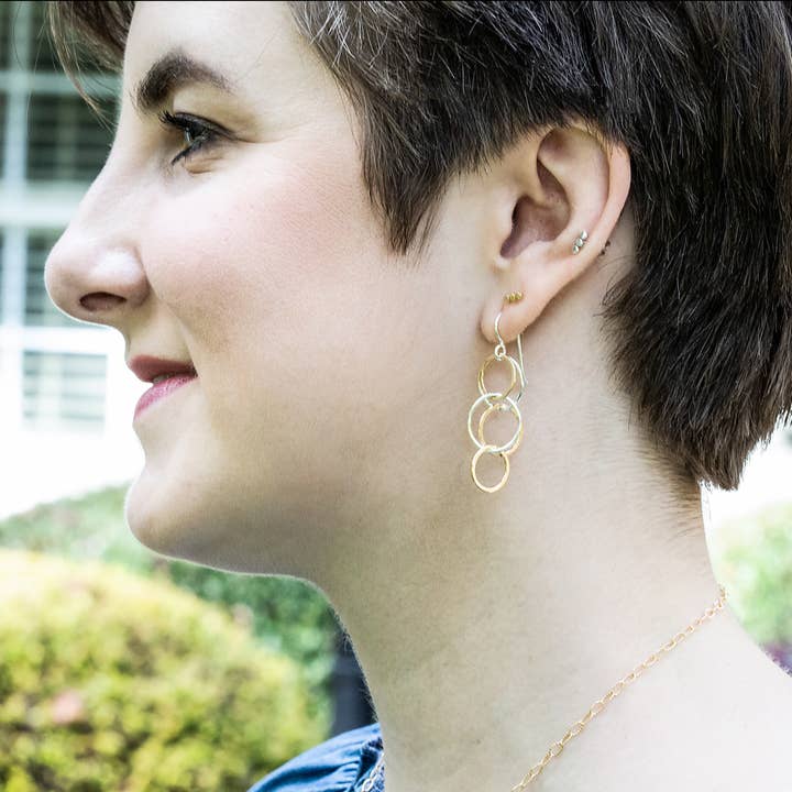 Bubble Earrings - Mixed Metals for wholesale by Cameron Kruse Designs
