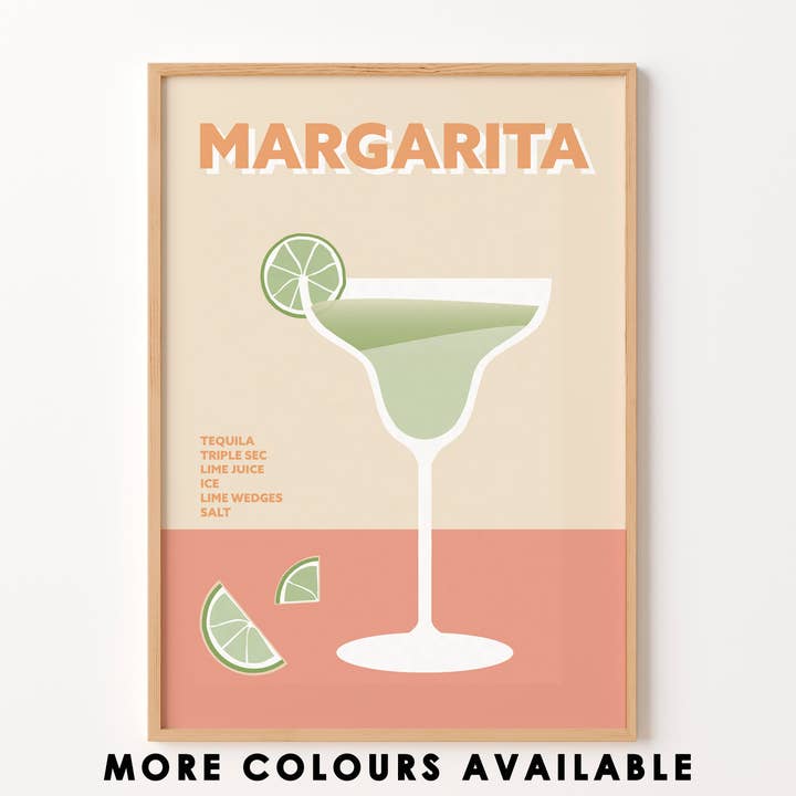 Margarita Cocktail Print for engroshandel hos Peach and Home