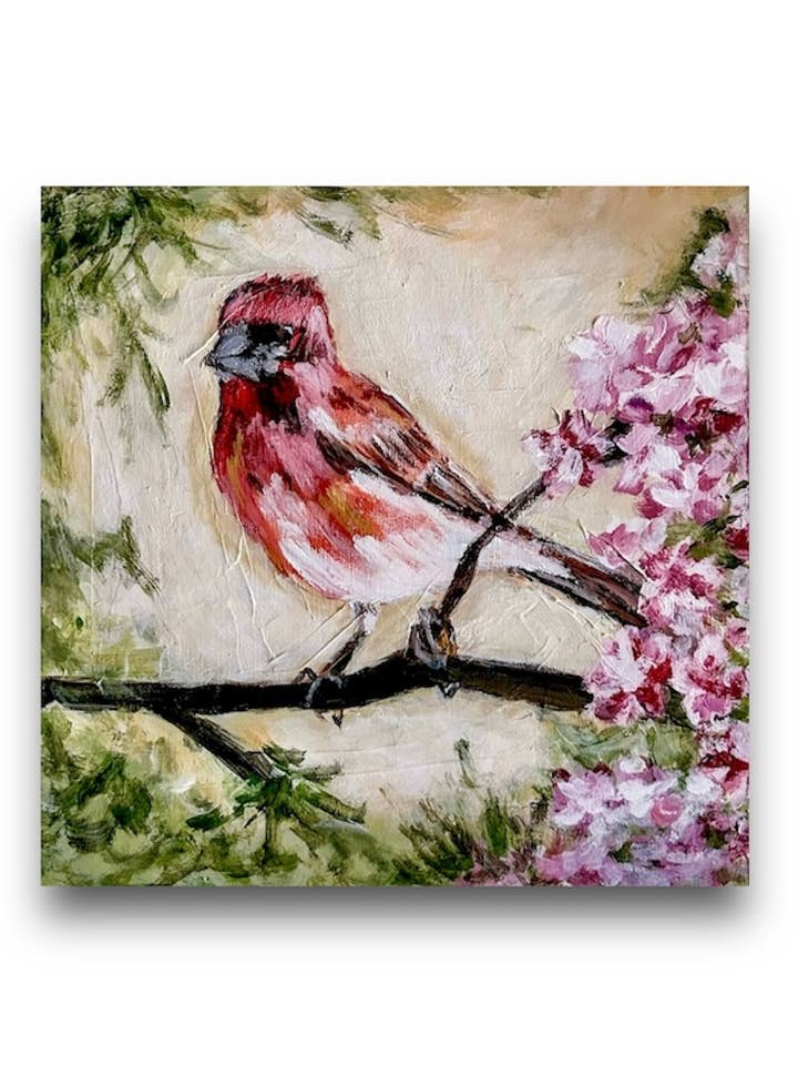 Finch Bird Art Print for wholesale by Pooja Roy Studio