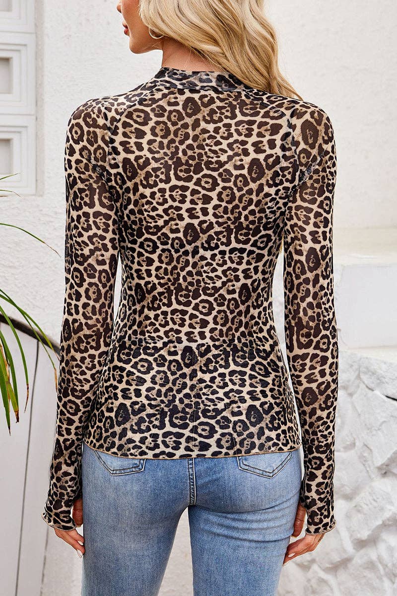 Mccolin - Vendita all'ingrosso Camicetta - Donna - Top a maniche lunghe in rete floreale9