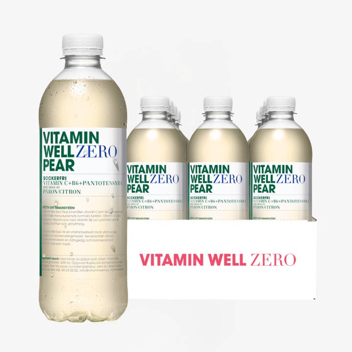 Vitamin Well Zero Poire 500 ml (12 - Pack) pour la vente par Nordic Refreshment
