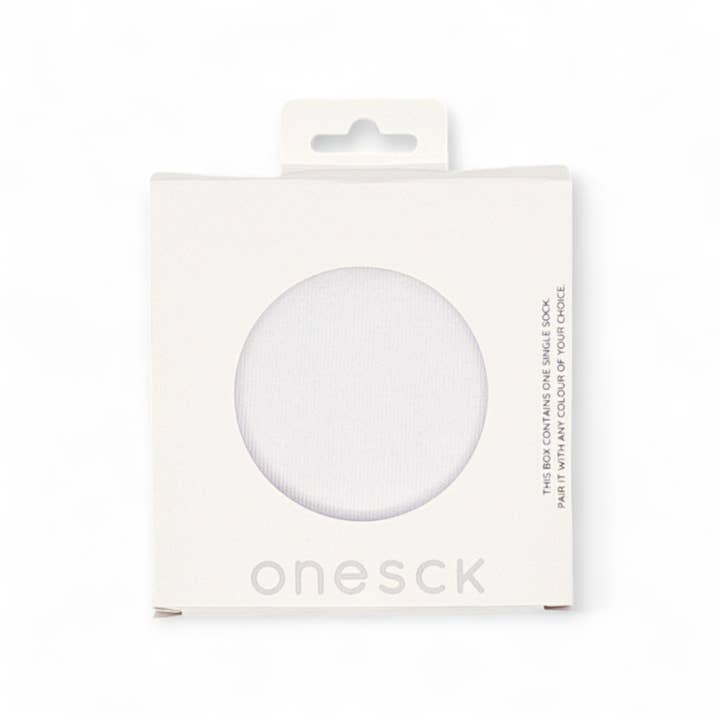 ONESCK - Wholesale Socks - Unisex - Plain Single Socks | Off White Sock | Team Colours Gift 0
